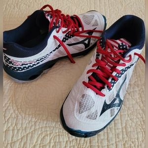 Mizuno Wave Lightening Z4 Womens Volleyball Shoes ❤️RED🤍WHITE💙BLUE
